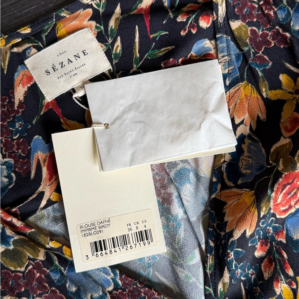 Sèzane NEW DAFNÉ BLOUSE in Birds Printed - Picture 5 of 8